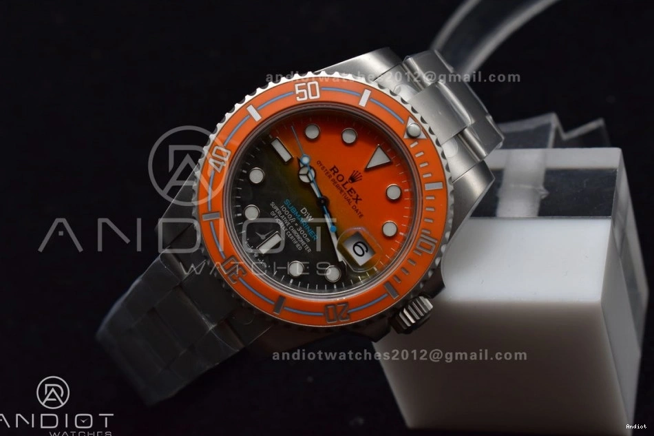 DIW Orange Dial Submariner Edition Black on Orange SS Best Bezel VS3135 VSF Bracelet 1:1 Sandblasted Ceramic 1108